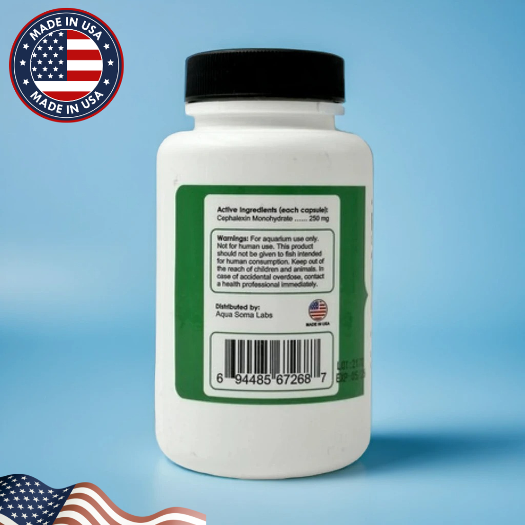 Fish Flex (Cephalexin) 250mg 100 Capsules Fish Antibiotics