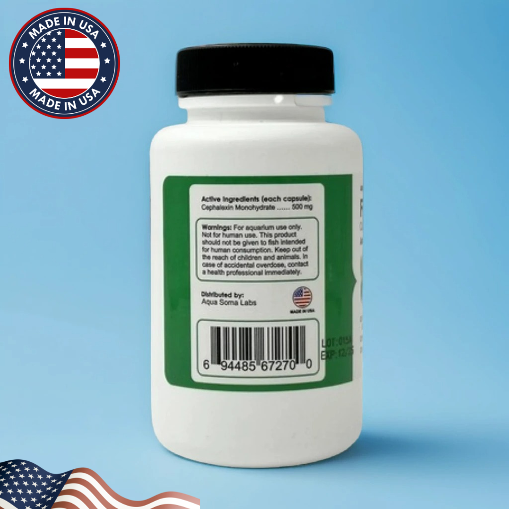 Fish Flex (Cephalexin) 500mg 100 Capsules Fish Antibiotics