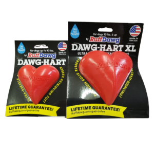 RuffDawg Dawg-Hart Indestructible Rubber Toy for Dogs - RED ONLY